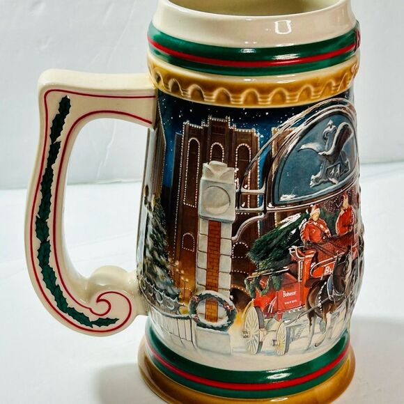 Budweiser Clydesdale stein 1997 Holiday Mug New in box - Picture 4 of 5